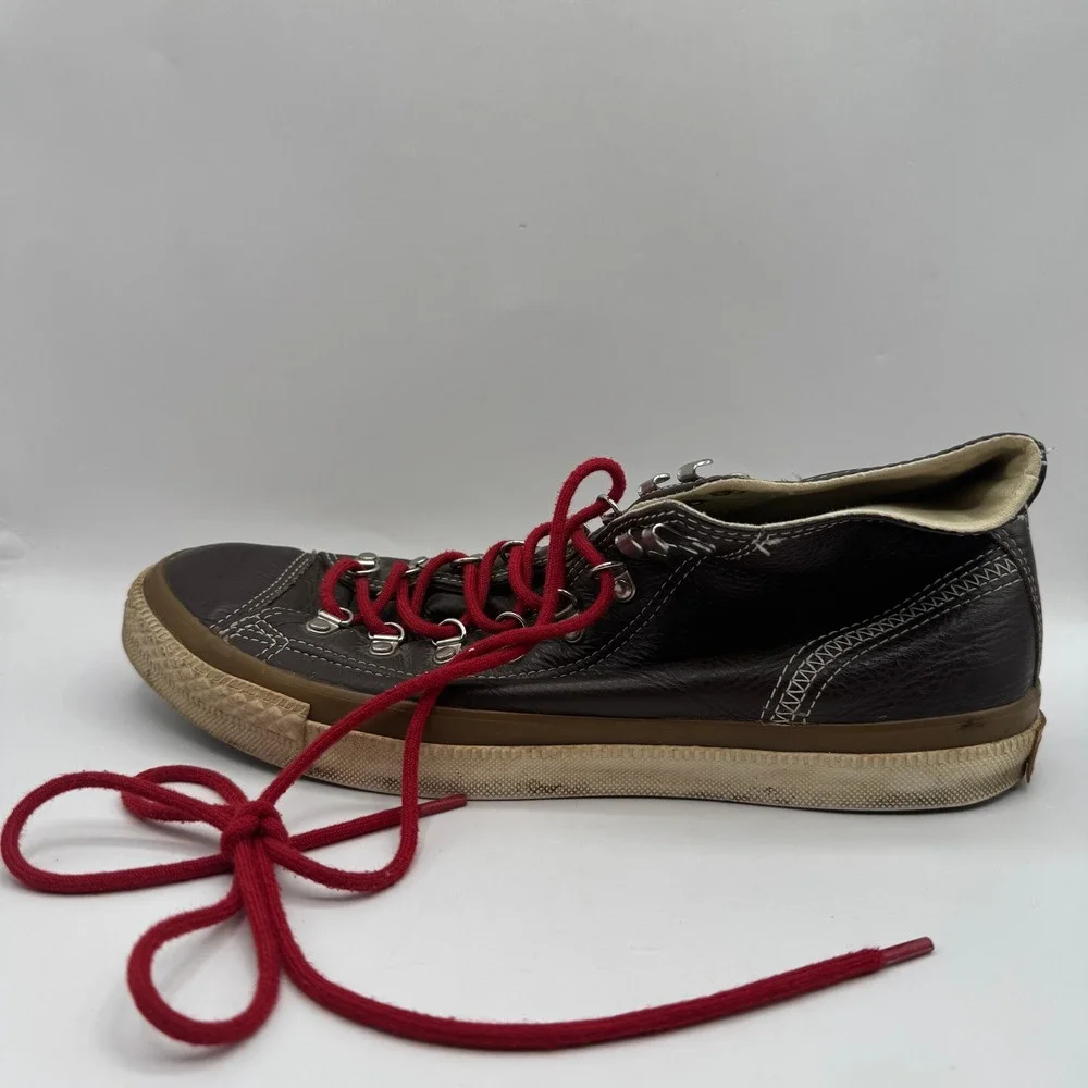 Converse Chuck Taylor All Star Mens 10 Brown Leather Hi Top High Shoe Sneaker